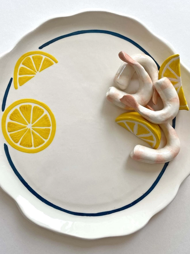 'Prawn & Lemon' Plate