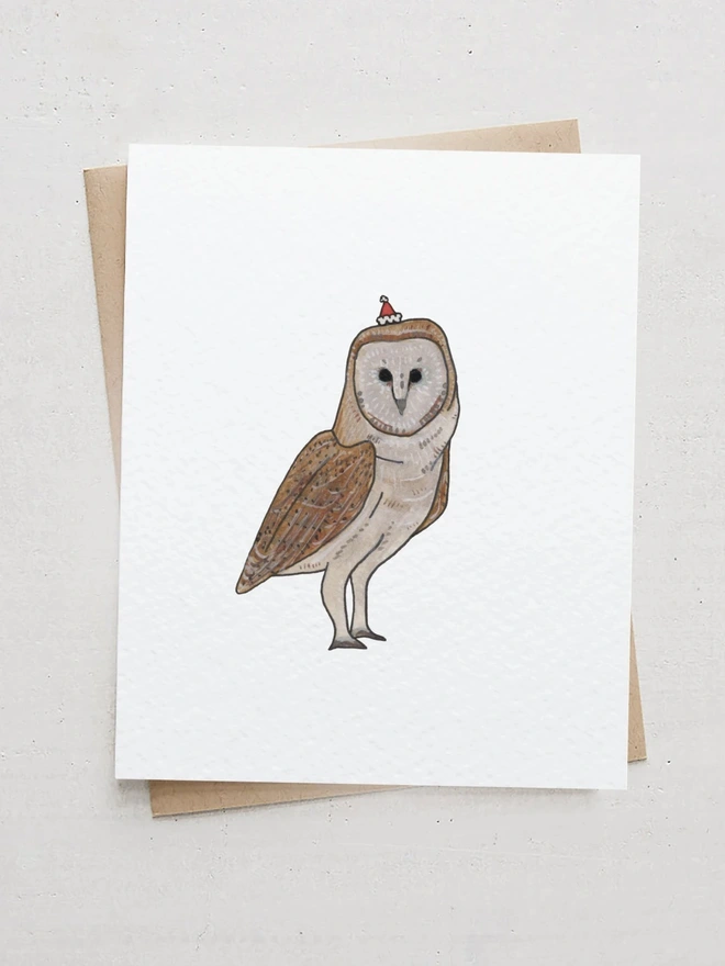 Owl Christmas Card