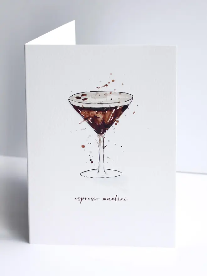 Espresso Martini Cocktail Greeting Card 