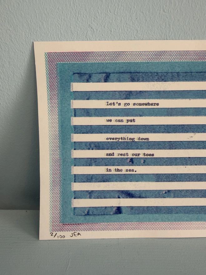 lets go to the sea print wall art