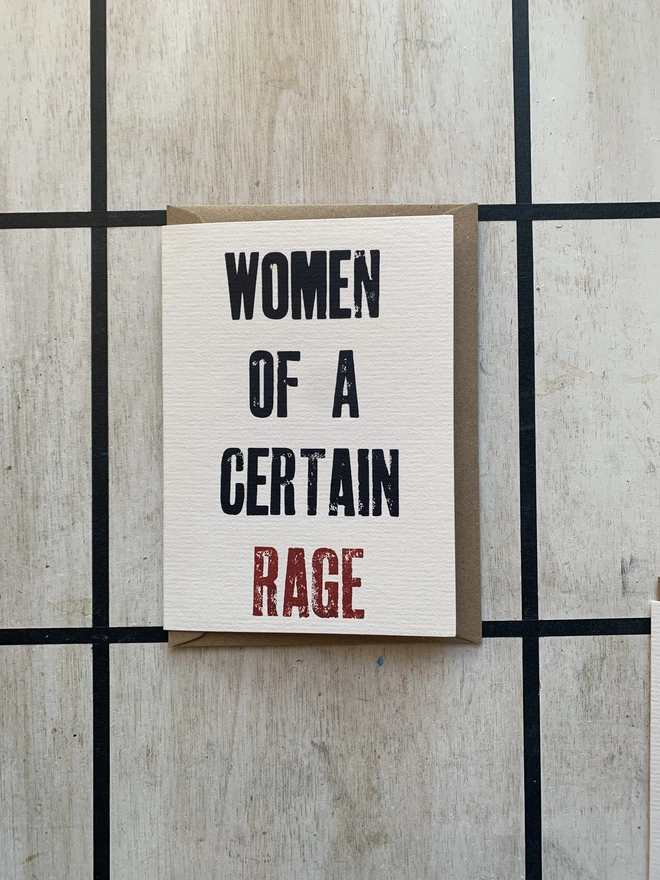 Women of a certain rage card