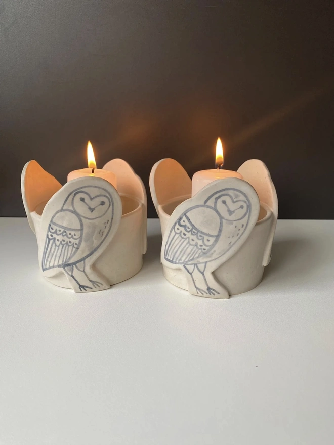 Owl Tea Light Holder