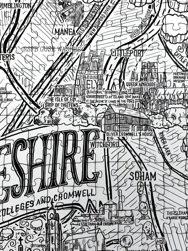 Cambridgeshire 100 piece jigsaw puzzle