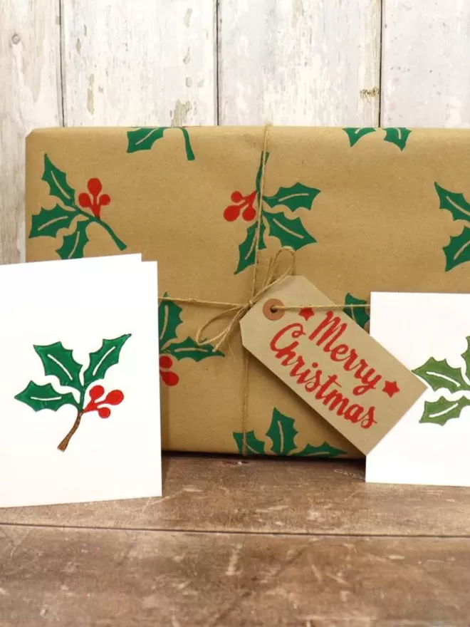 Holly Leaf Bunch- Indian Printing Block