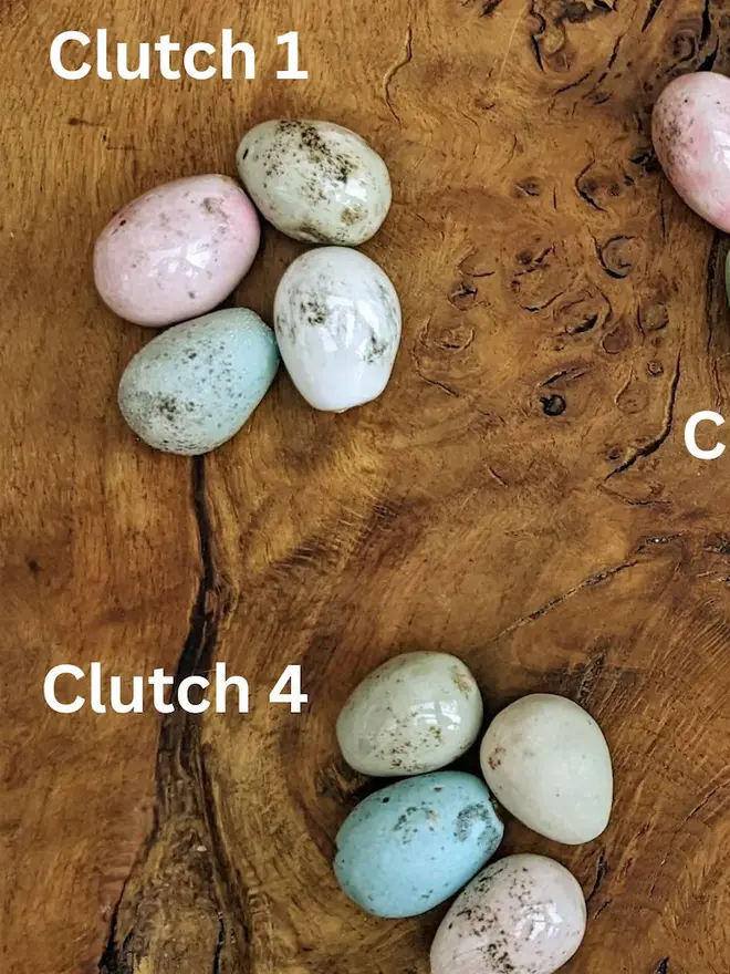 Ceramic Eggs (Clutch Of 4)