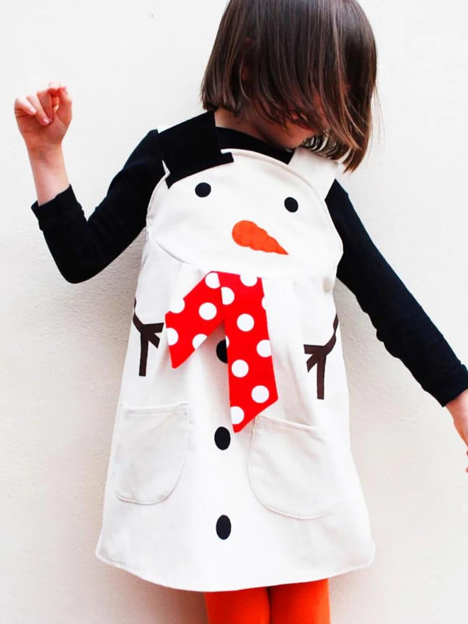 Snowman Pinafore Dress