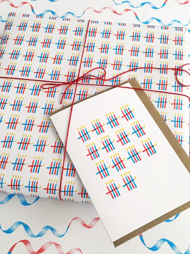 70th Birthday Card And Wrapping Paper
