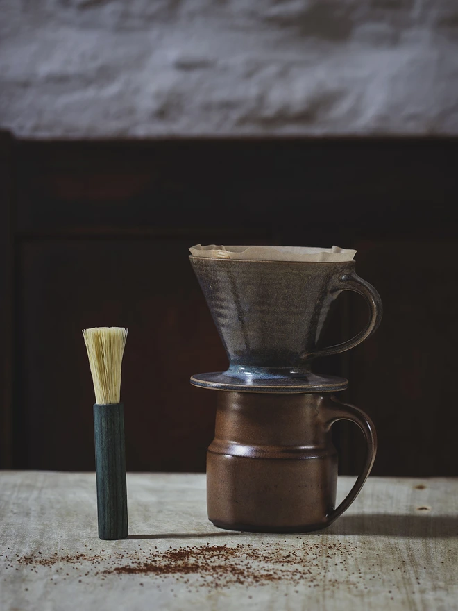Coffee brush - green