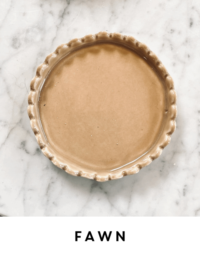 Scalloped Edge Ceramic Coasters