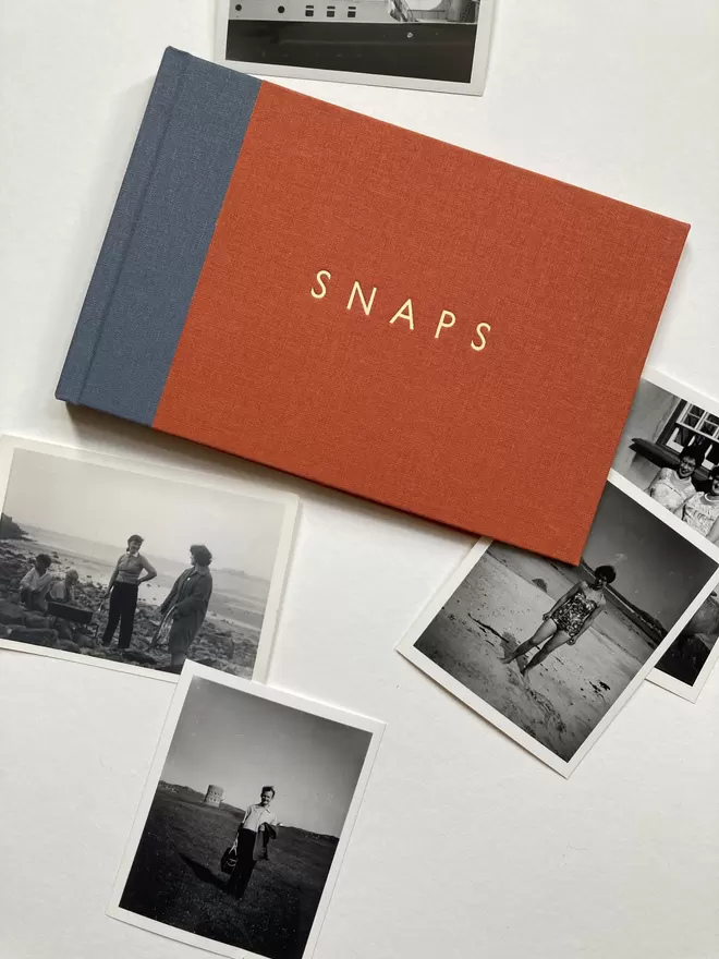 Snapshot handmade traditional photograph album with vintage photographs