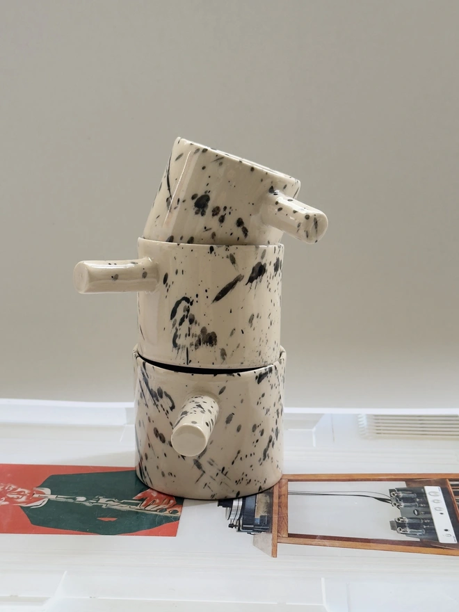 White Speckled Espresso Cup