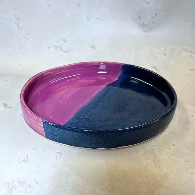 Landscape Tray, a colourful tray sitting on a stone surface.