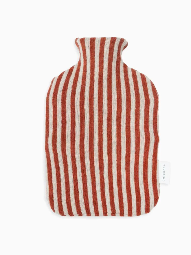 rust red lambswool hot water bottle