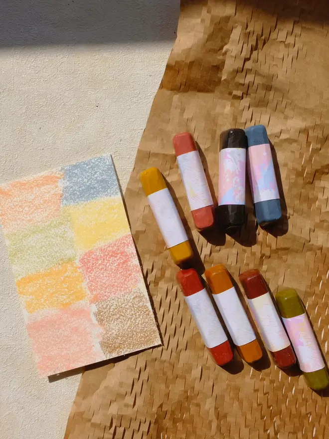 Vegan Earth And Plant Natural Pigment Crayons (Set Of 8)