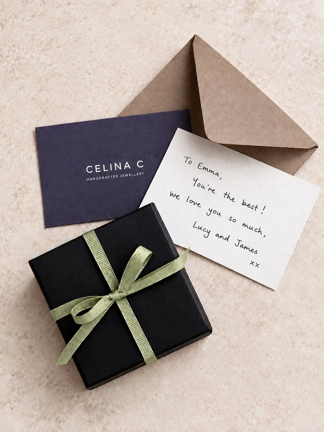 Beautiful handmade  jewellery, made from recycled sterling silver and gold in Salisbury, Wiltshire. Gift wrapped pieces, so can be sent straight to the recipient. Made by Celina C Jewellery, a small business in the UK, find on Holly & Co.