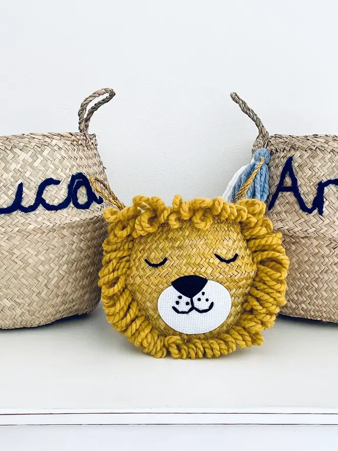 Personalised Blue Name Belly Basket 