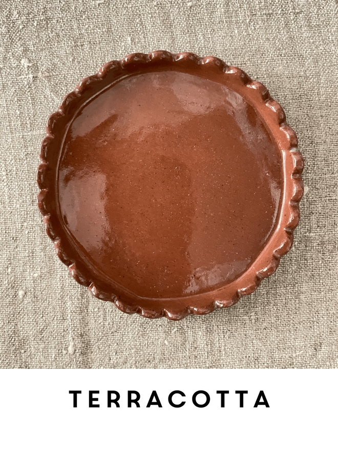 Scalloped Edge Ceramic Coasters
