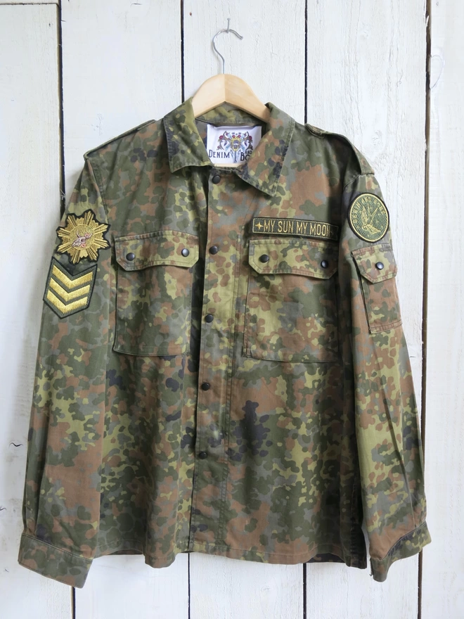 Bohemium embroidered army jacket