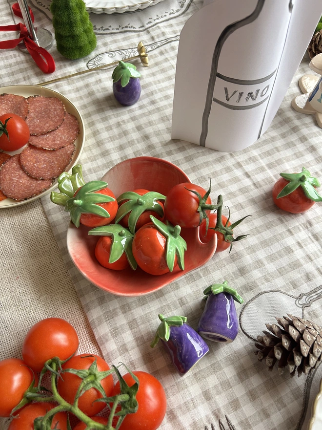 Mini Tomato Ceramic Candle Snuffer