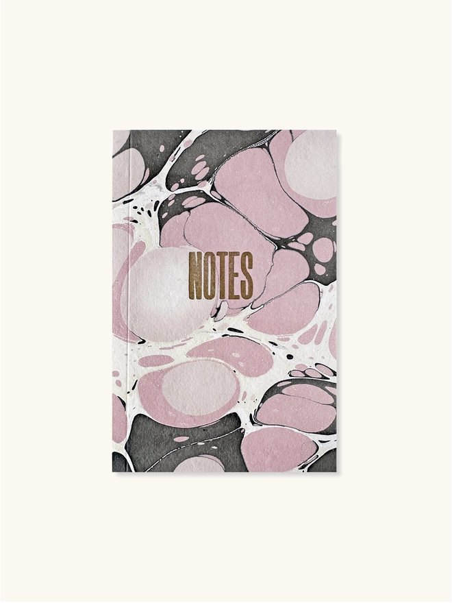 Pink marble notebook