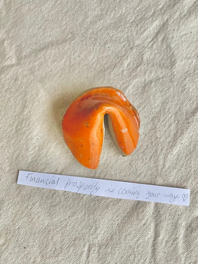 Ceramic Fortune Cookie With Personalised Message