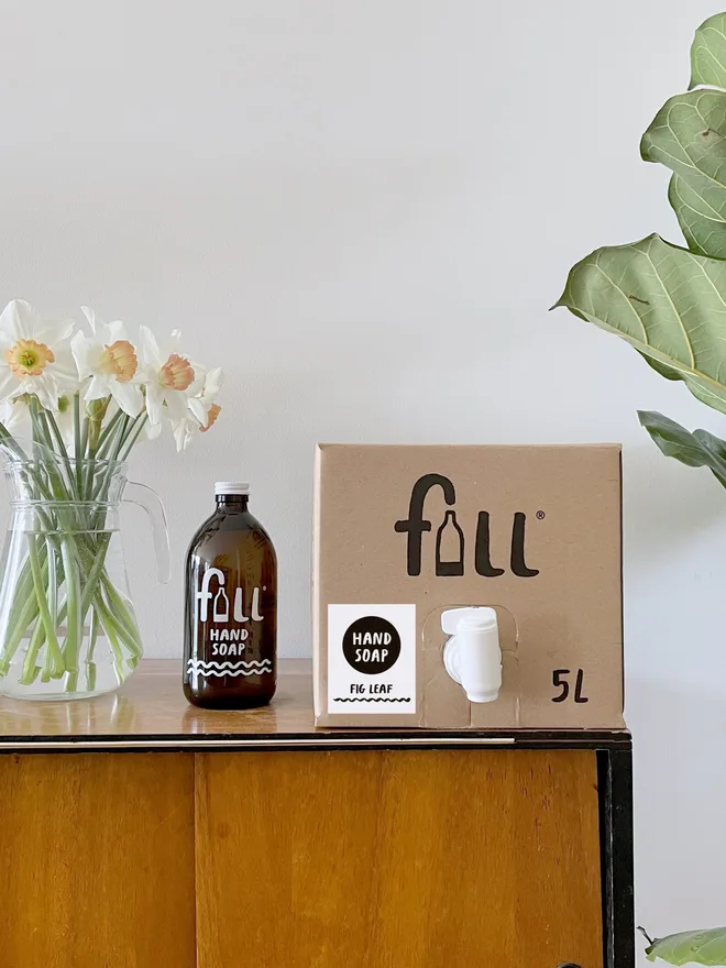 cardbox box of handsoap refill