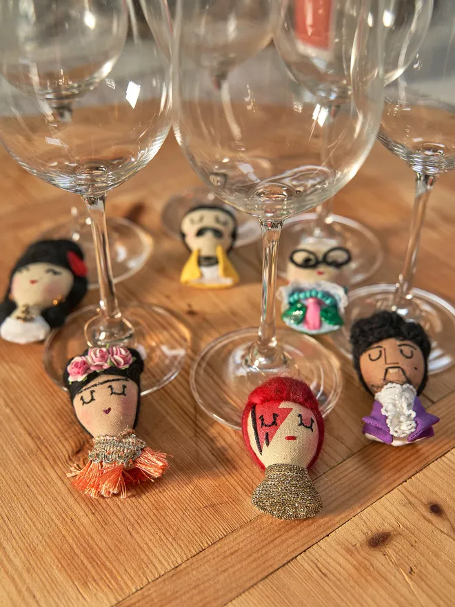 Wine glass charms