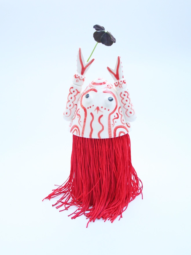 handmade ceramic lobster wall hanging 