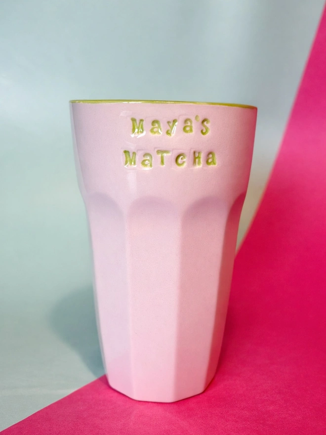 Personalised matcha tumbler