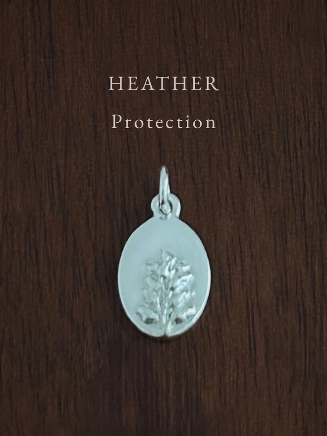 Heather Medal Charm ~ Sterling Silver