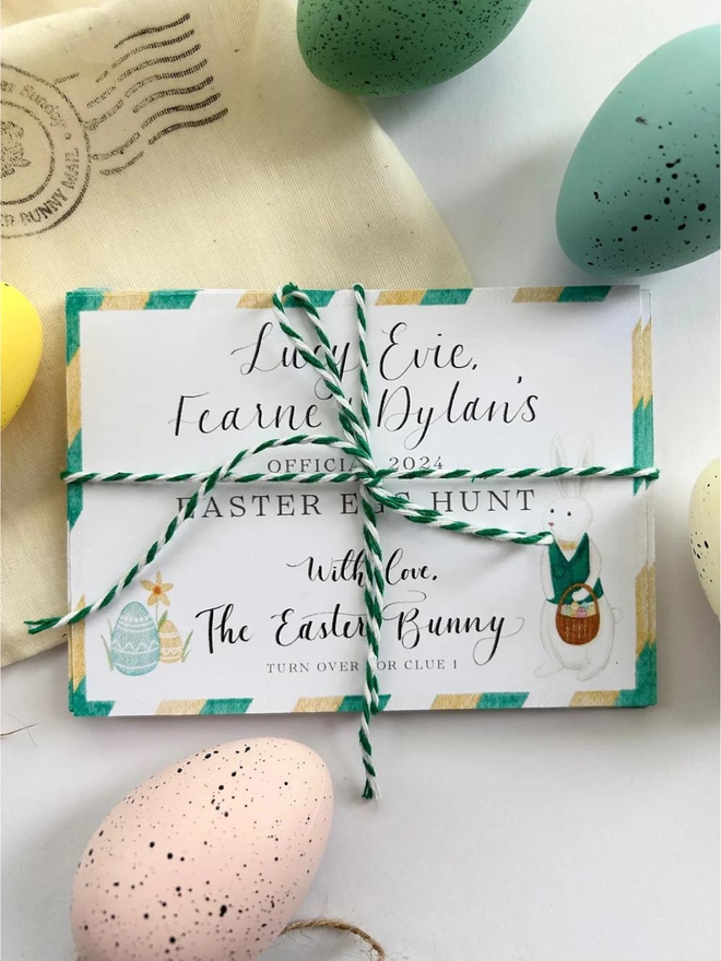 personalised easter egg hunt clue cards