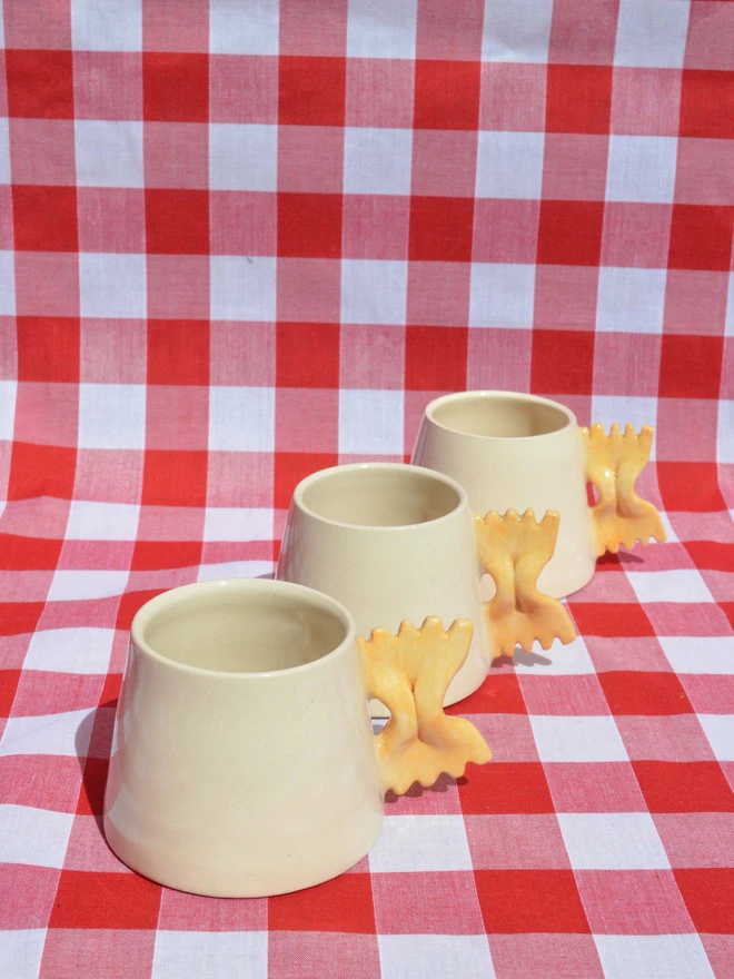 Farfalle pasta espresso cup