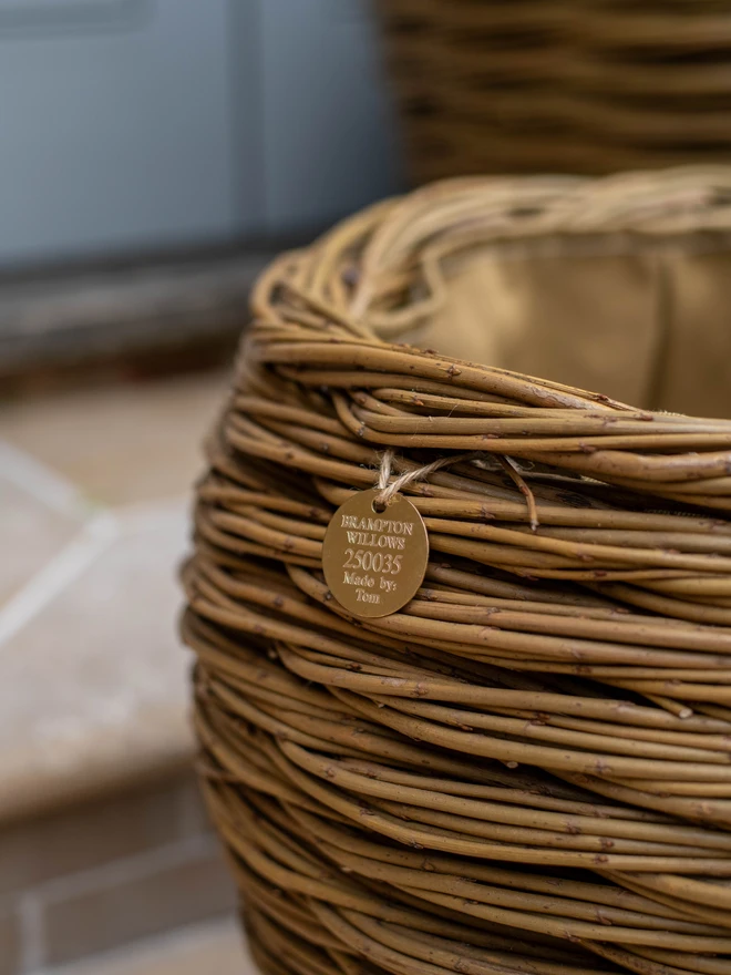 Woven willow garden planter