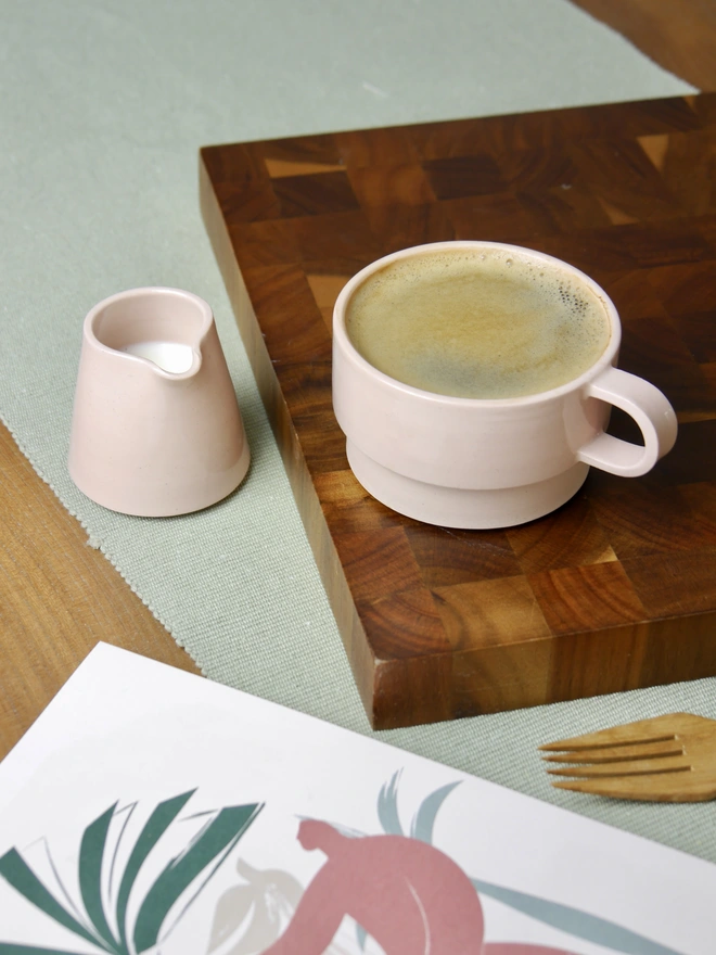 Angular Ceramic Mug in blush