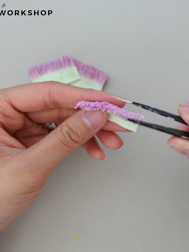 Making of Crepe Paper Zinnia in Queen Lime Blush