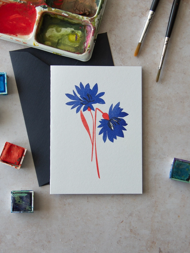 Cornflower Mini Card