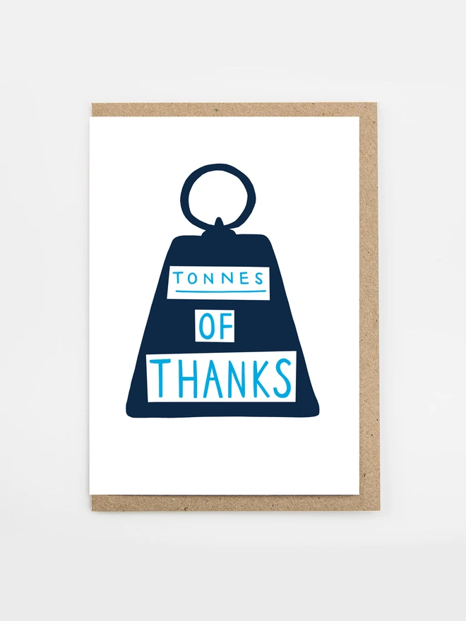 tonnes of thanks thank you card