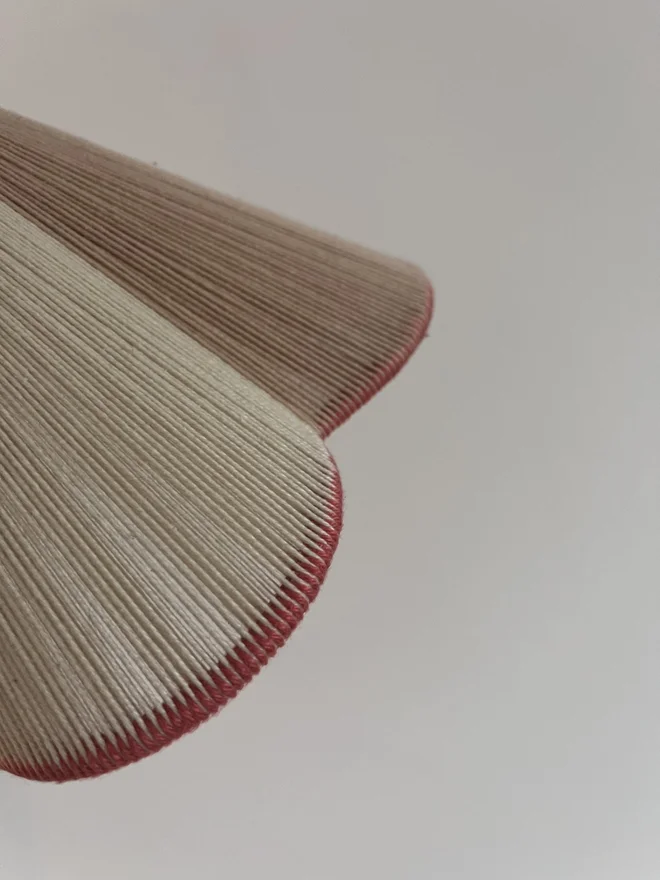 String Petal Flower Lampshade Brick Red Trim