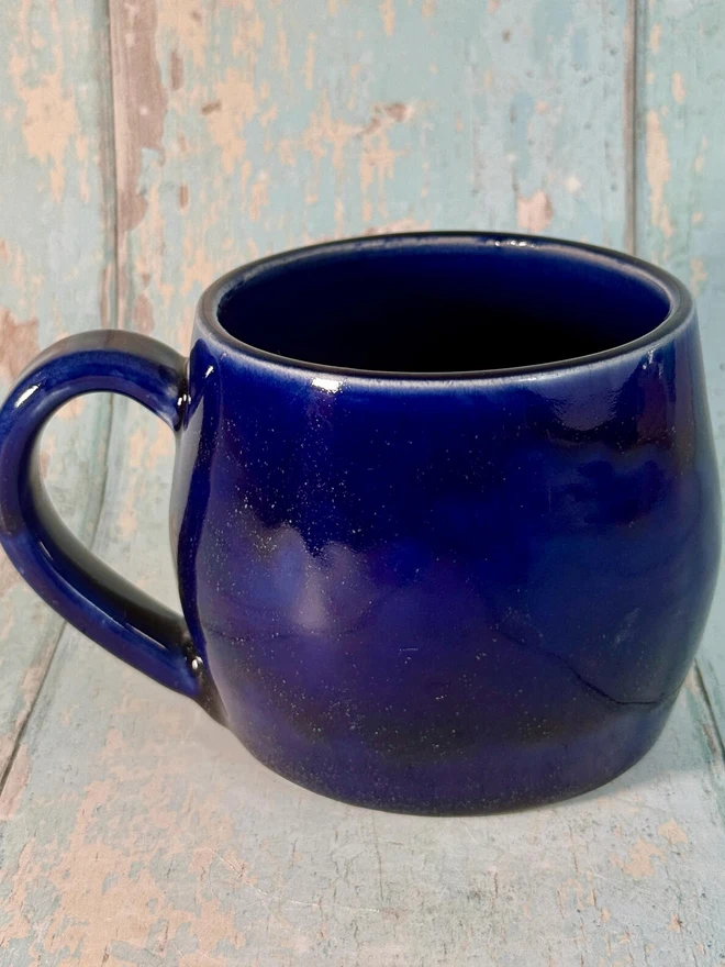 dark blue star mug