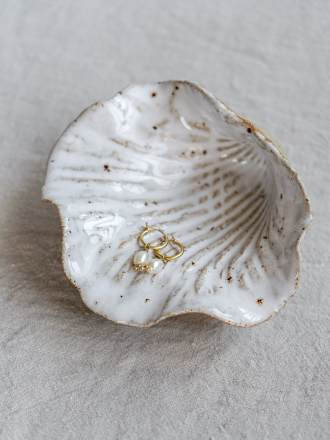 Seashell jewellery dish