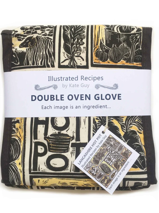 Lancashire-hot-pot-illustrated-recipe-double-oven-glove-lino-cut-Kate-Guy-wrapped