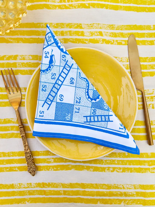 Snakes & Ladders Board Game Printed Napkin TBC