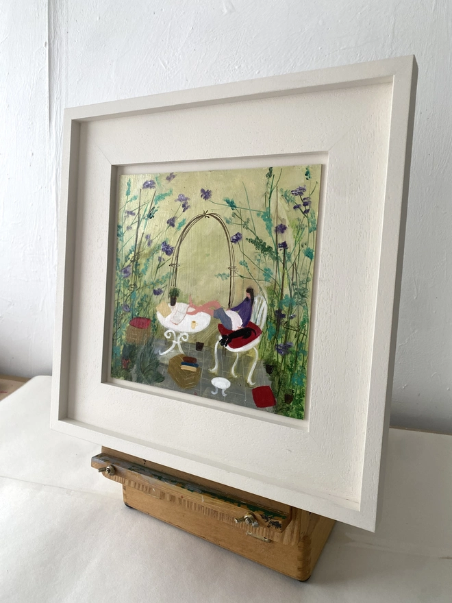 Summer Garden Painting of rest and relaxation