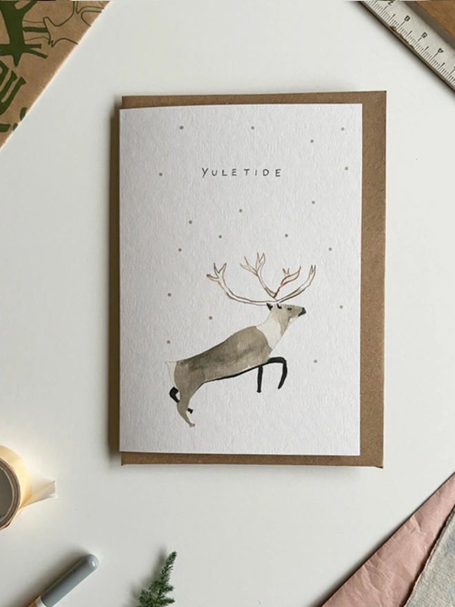 Reindeer Christmas Card