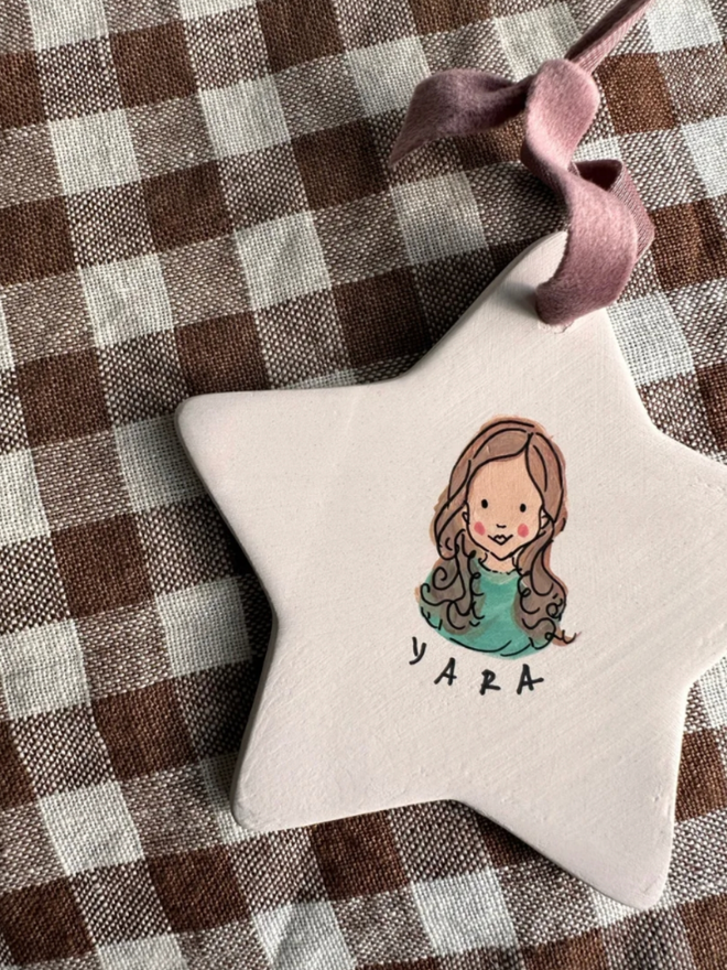 Personalised Illustrated Star. A star with an illustration.