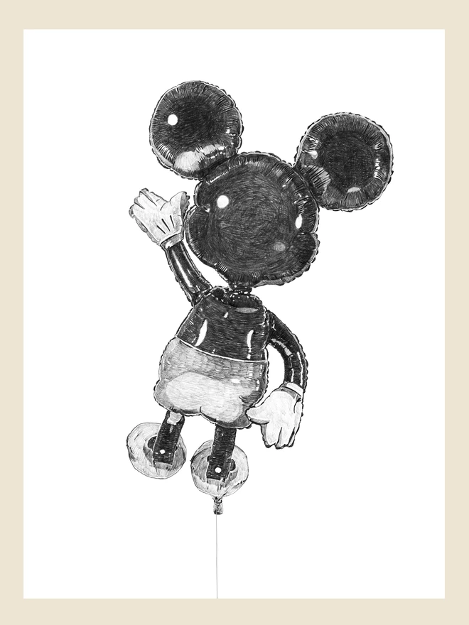 Artwork of the mickey balloon art print