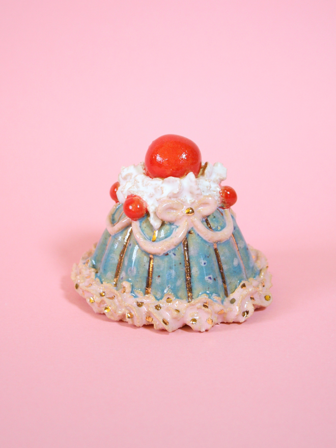 Vintage Mermaid Ceramic Cake Sculpture