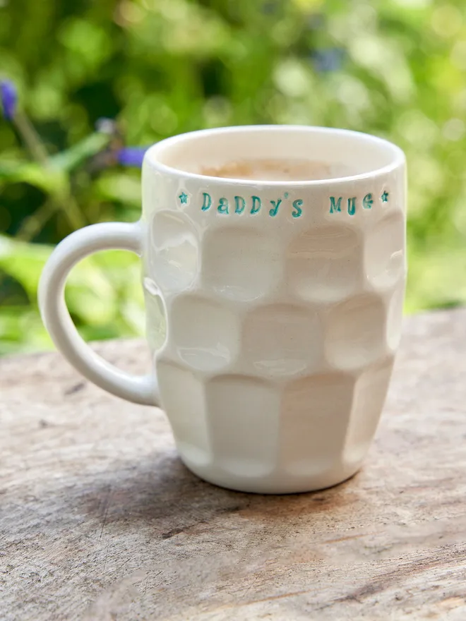 Personalised stamped pint mug