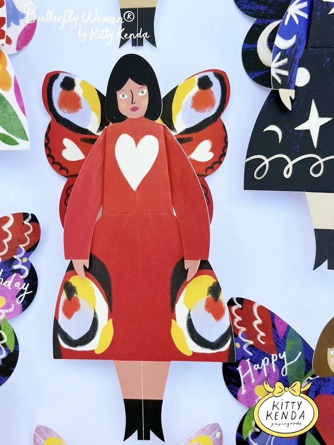 Butterfly Woman 3D Pop Out Card