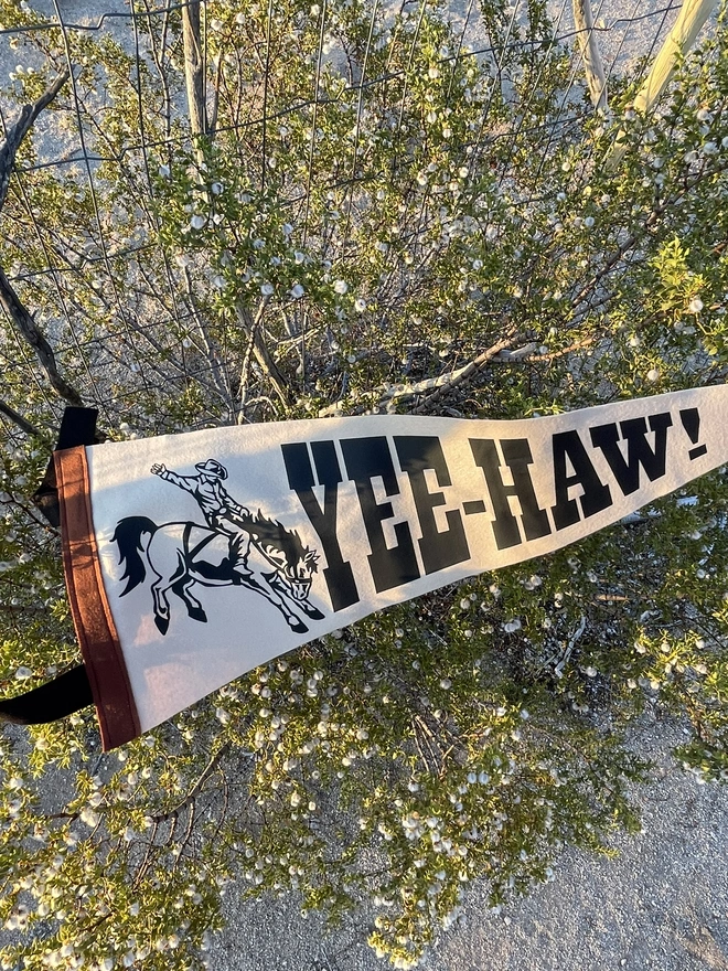 'Yee-Haw' Felt Pennant Flag
